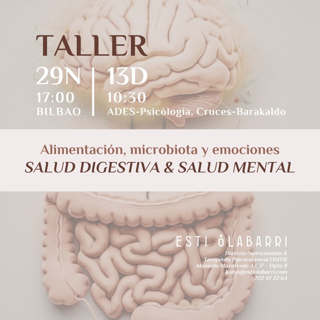 Taller Salud Digestiva y Salud Mental. Alimentación, Microbiota y emociones