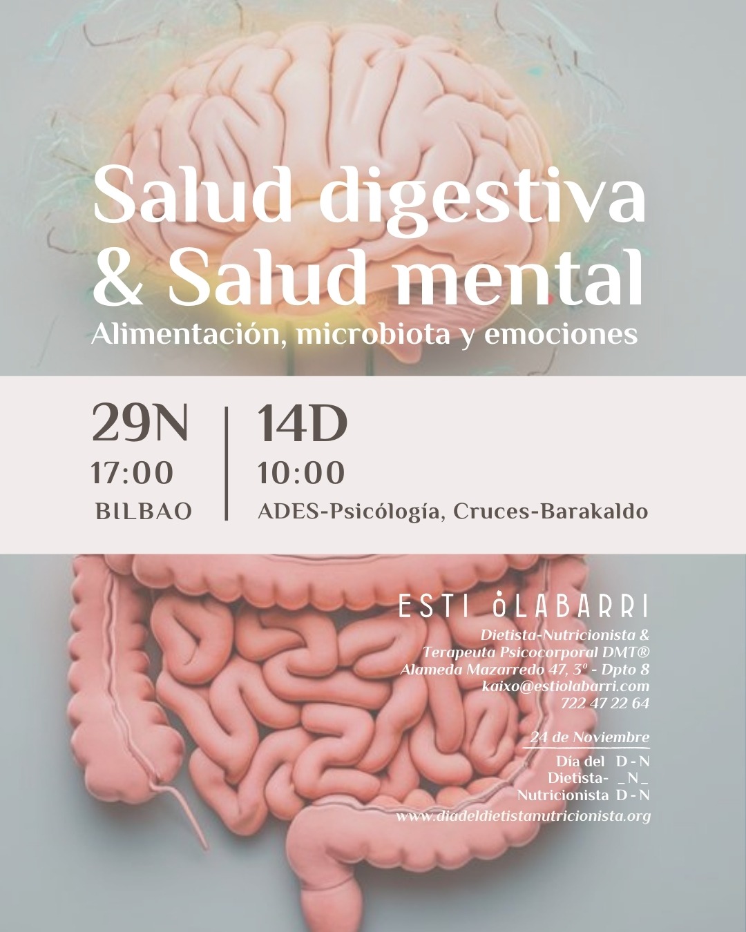 Taller Salud Digestiva y Salud Mental. Alimentación, Microbiota y emociones